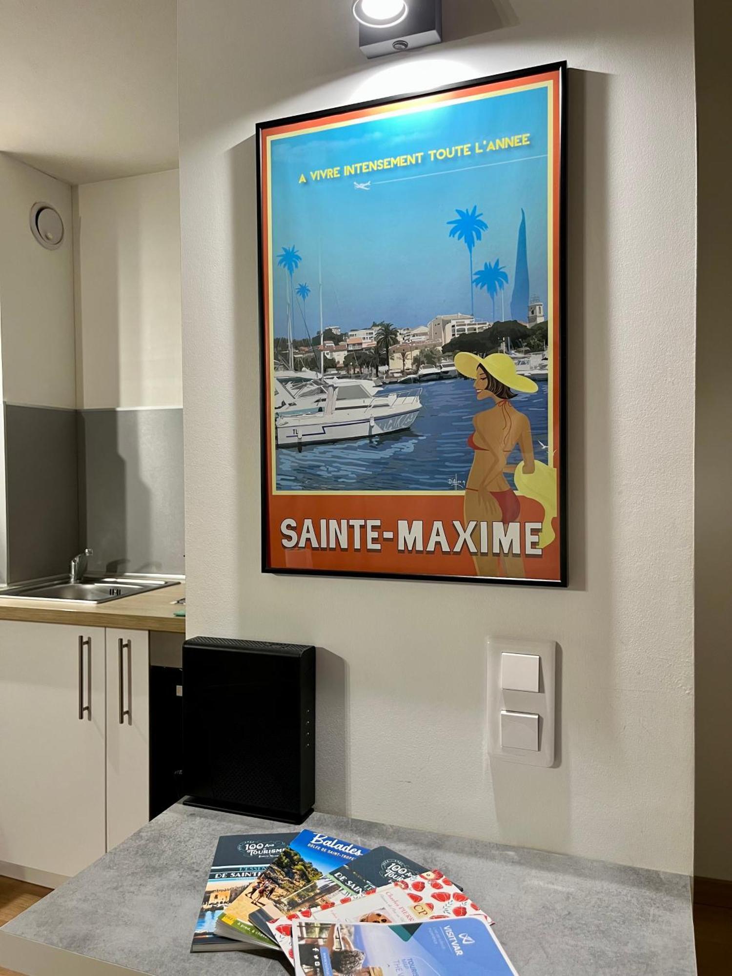 Perle Rare A 250M De La Plage ! Climatise Avec Parking, Balcon & Wifi Sainte-Maxime Dış mekan fotoğraf